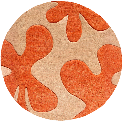 5' × 5' rug to scale