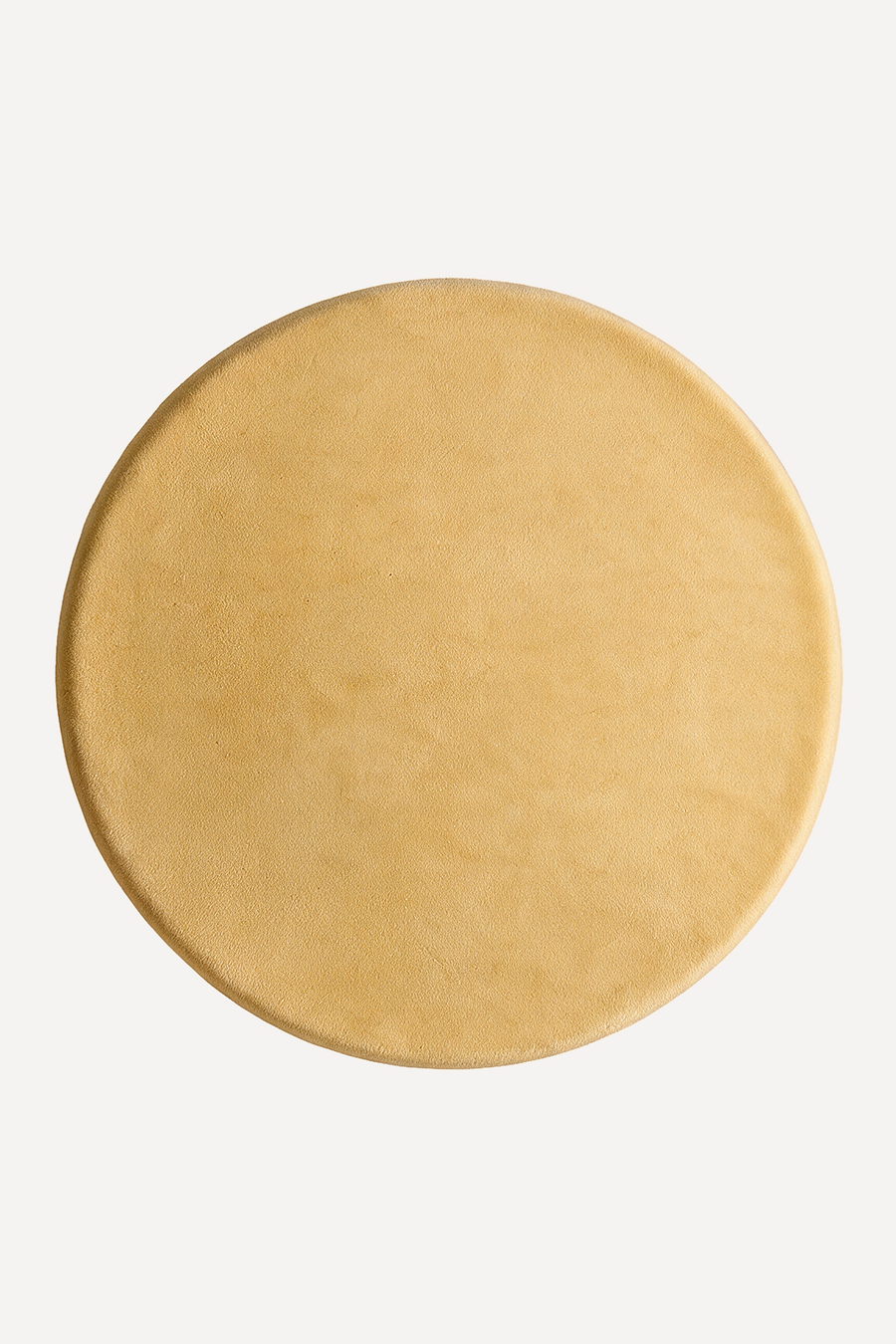 Butter Yellow Round Hand-Tufted Wool Rug