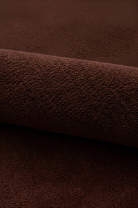 Chocolate Brown Oval Hand-Tufted Wool Rug