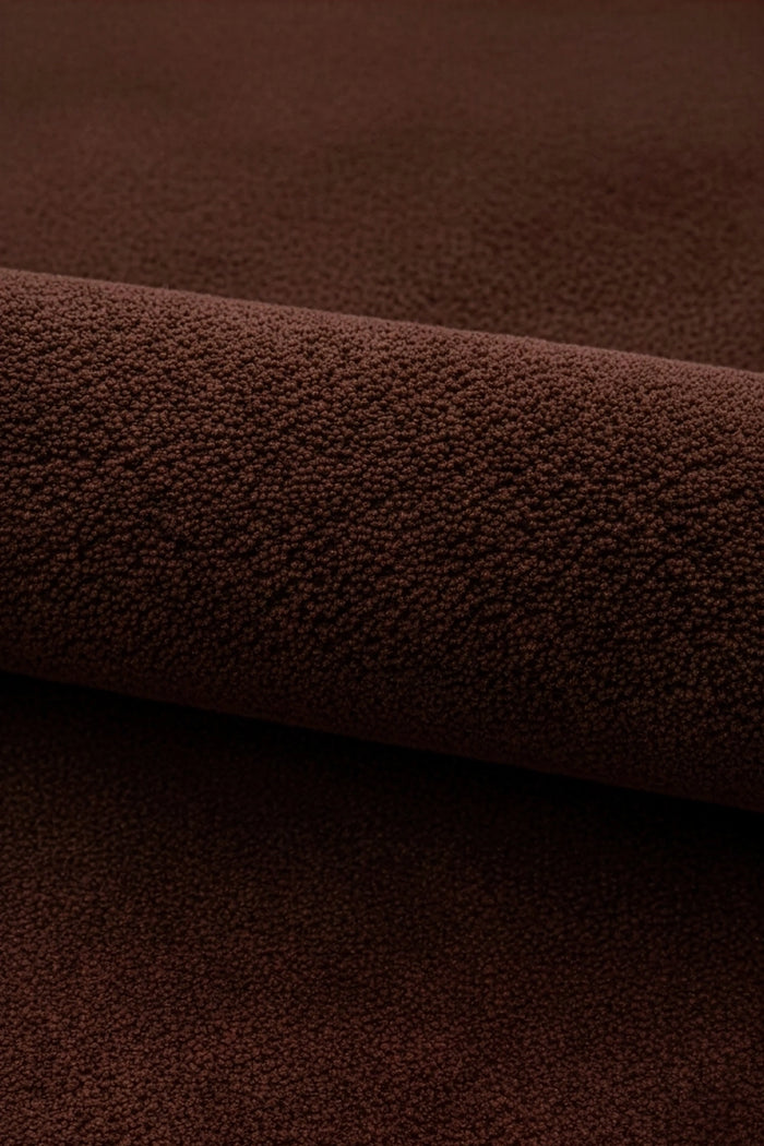Chocolate Brown Oval Hand-Tufted Wool Rug