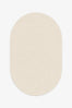 Cream Oval Hand-Tufted Wool Rug