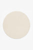 Cream Round Hand-Tufted Wool Rug