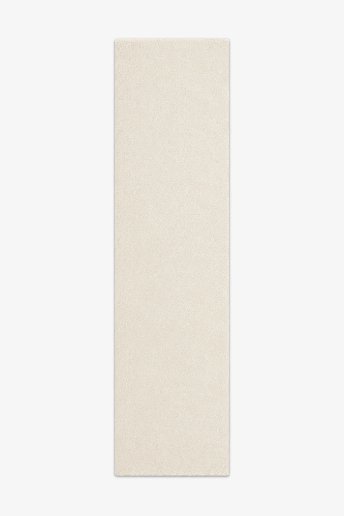 Cream Hand-Tufted Wool Runner Rug