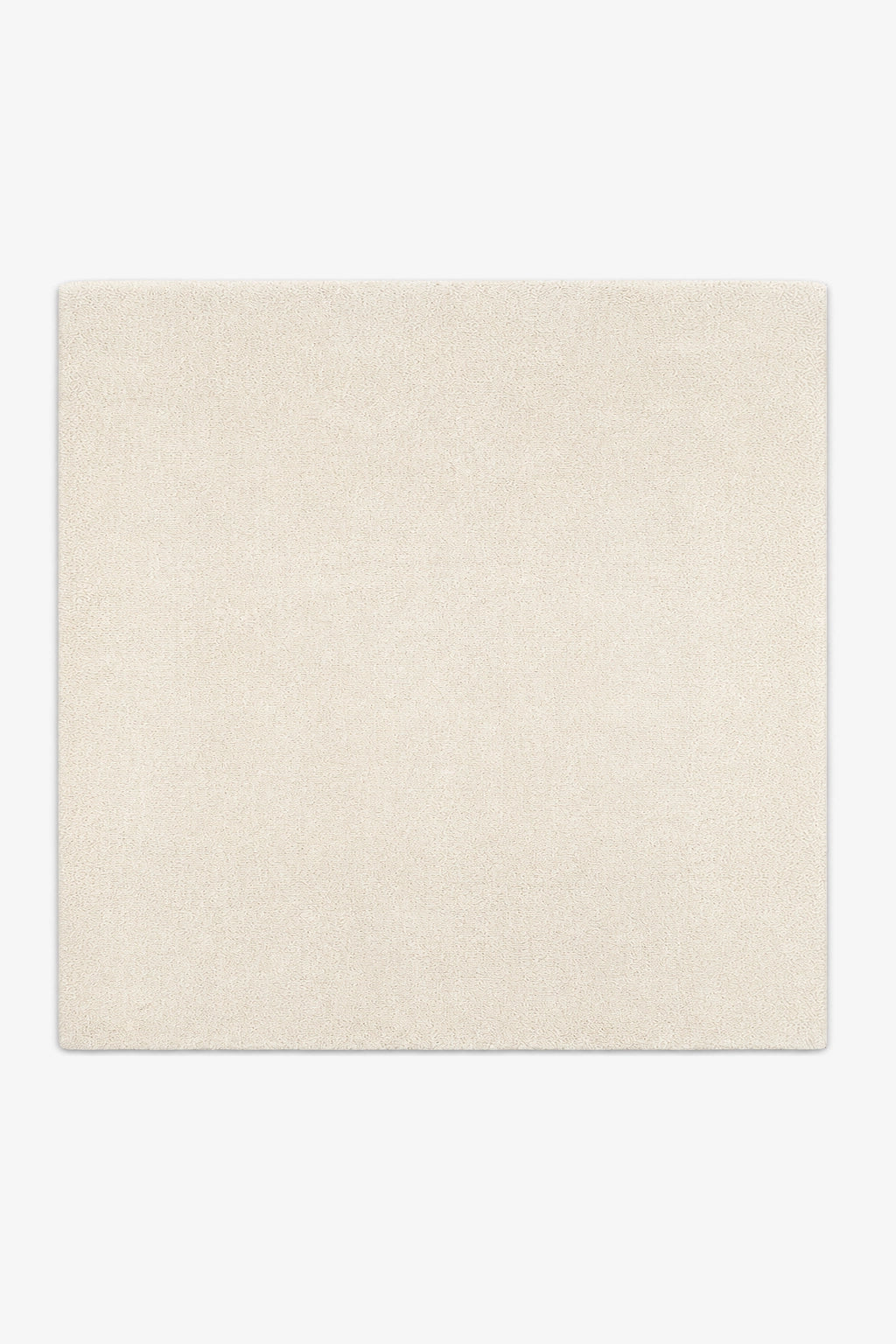 Cream Square Hand-Tufted Wool Rug