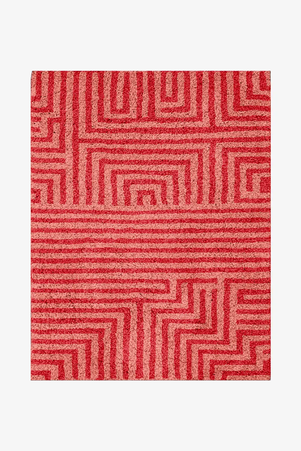 Customizable Maze Shag Wool Rug