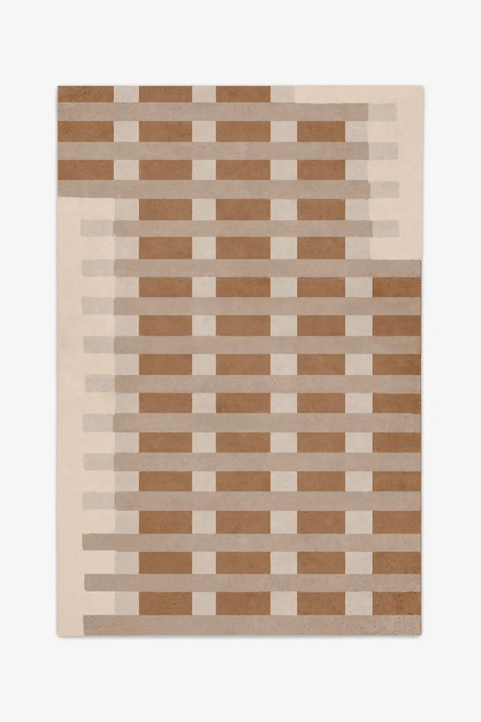 neutral rug with a geometric pattern on a white background custom wool rugs