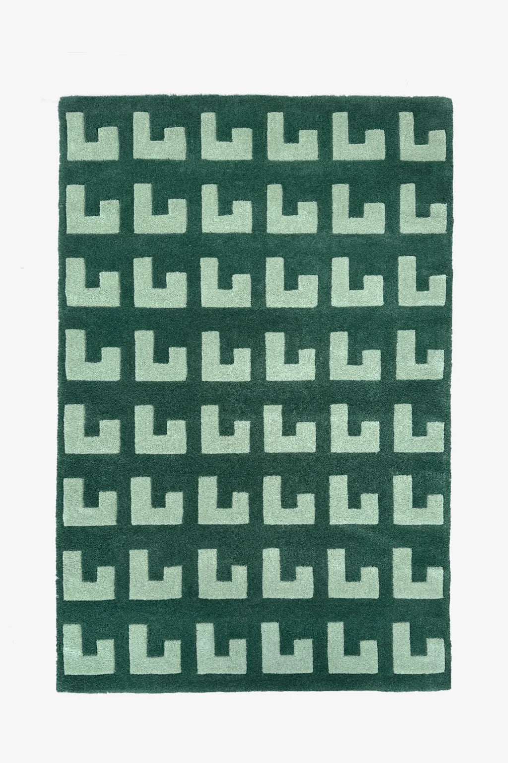 custom patterned rug on a white background