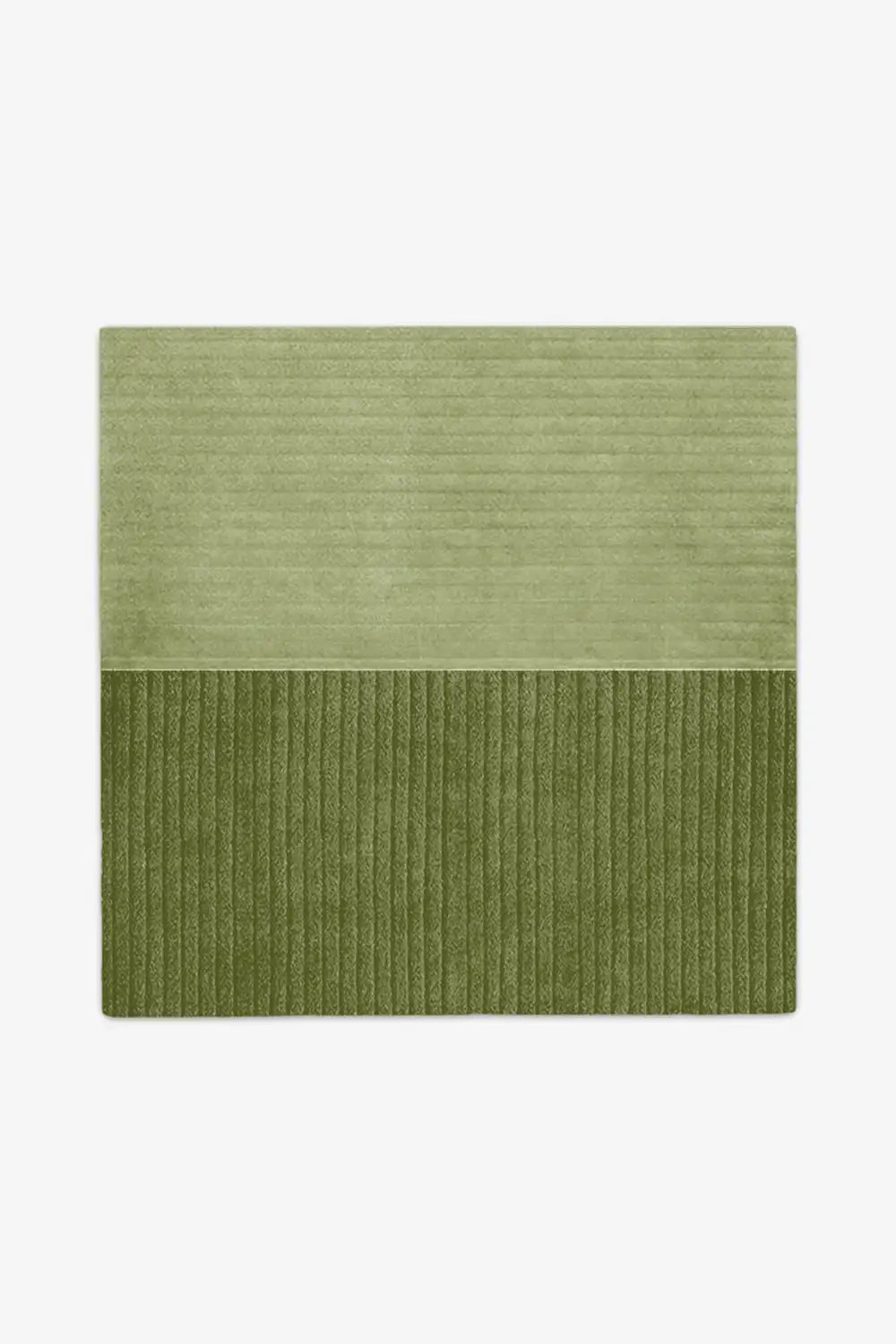 custom green rug with a textured pattern on a white background