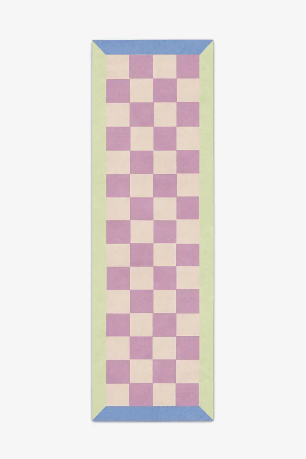 custom made checkered rug multicolor hand tufted from wool