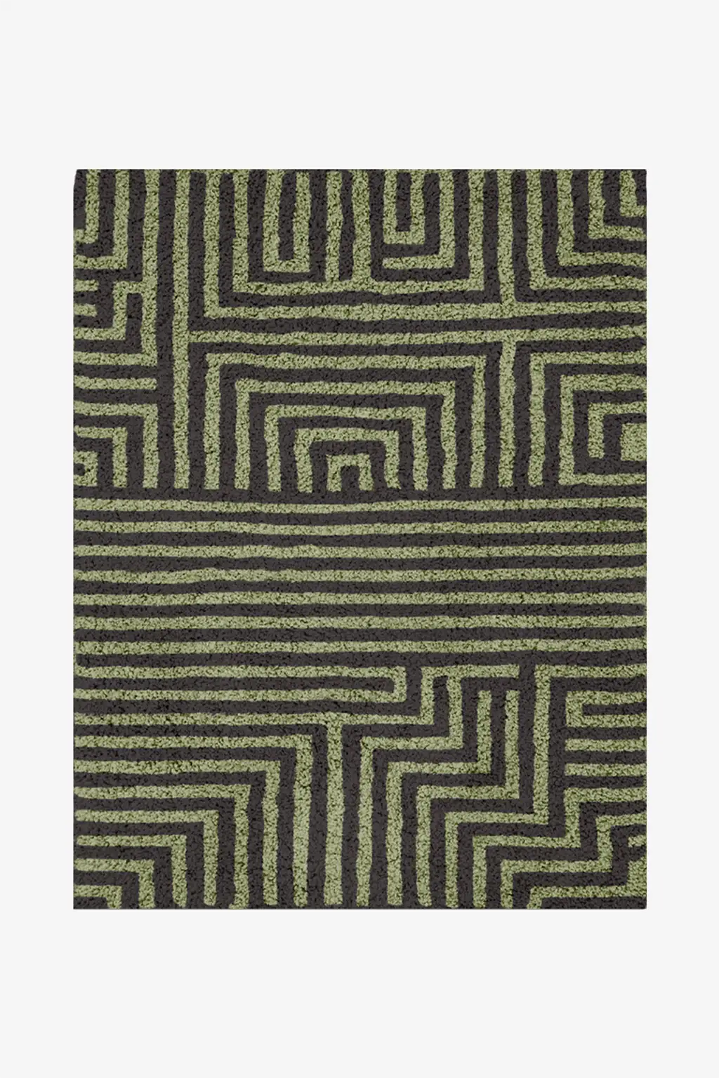Customizable Maze Shag Wool Rug