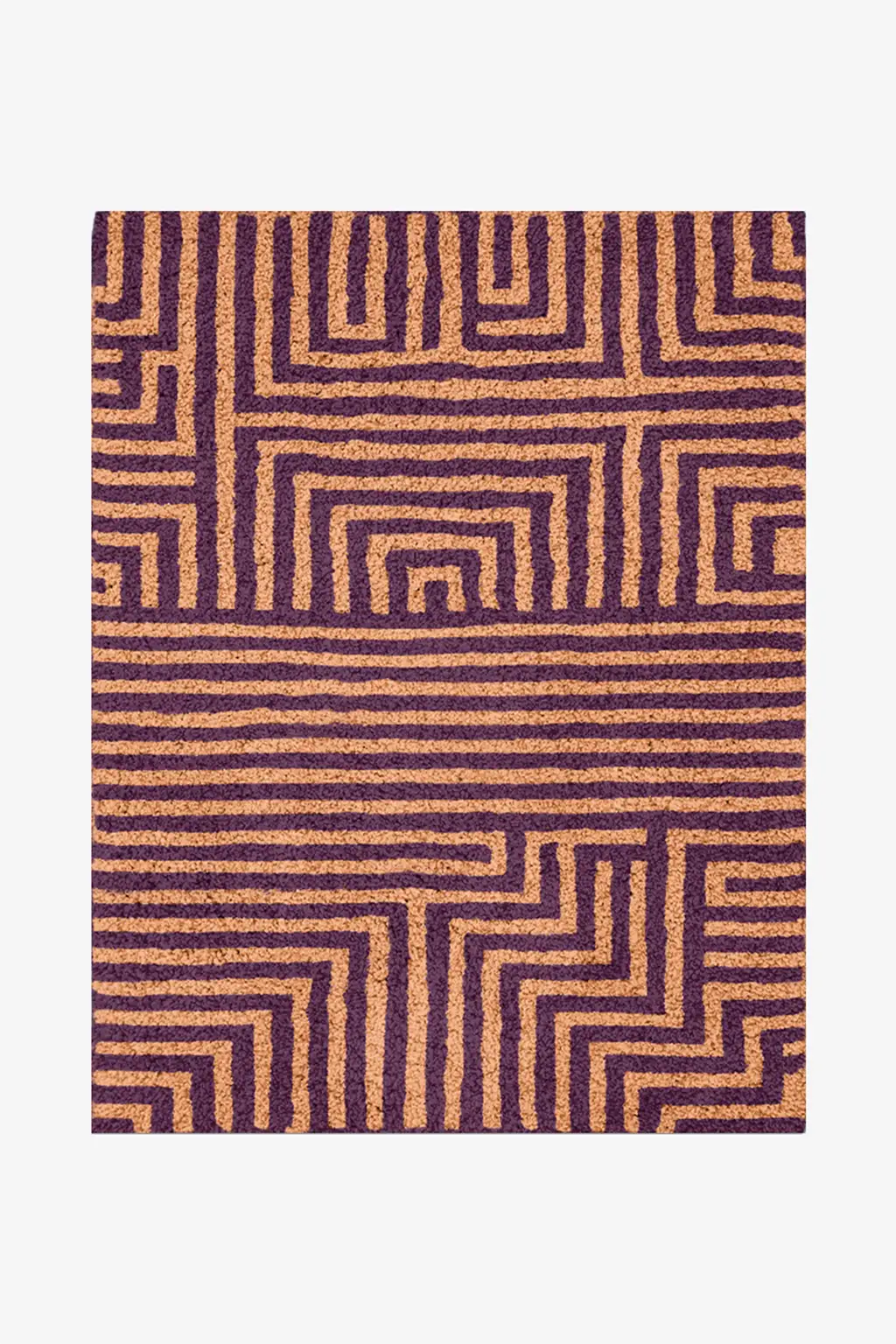 Customizable Maze Shag Wool Rug