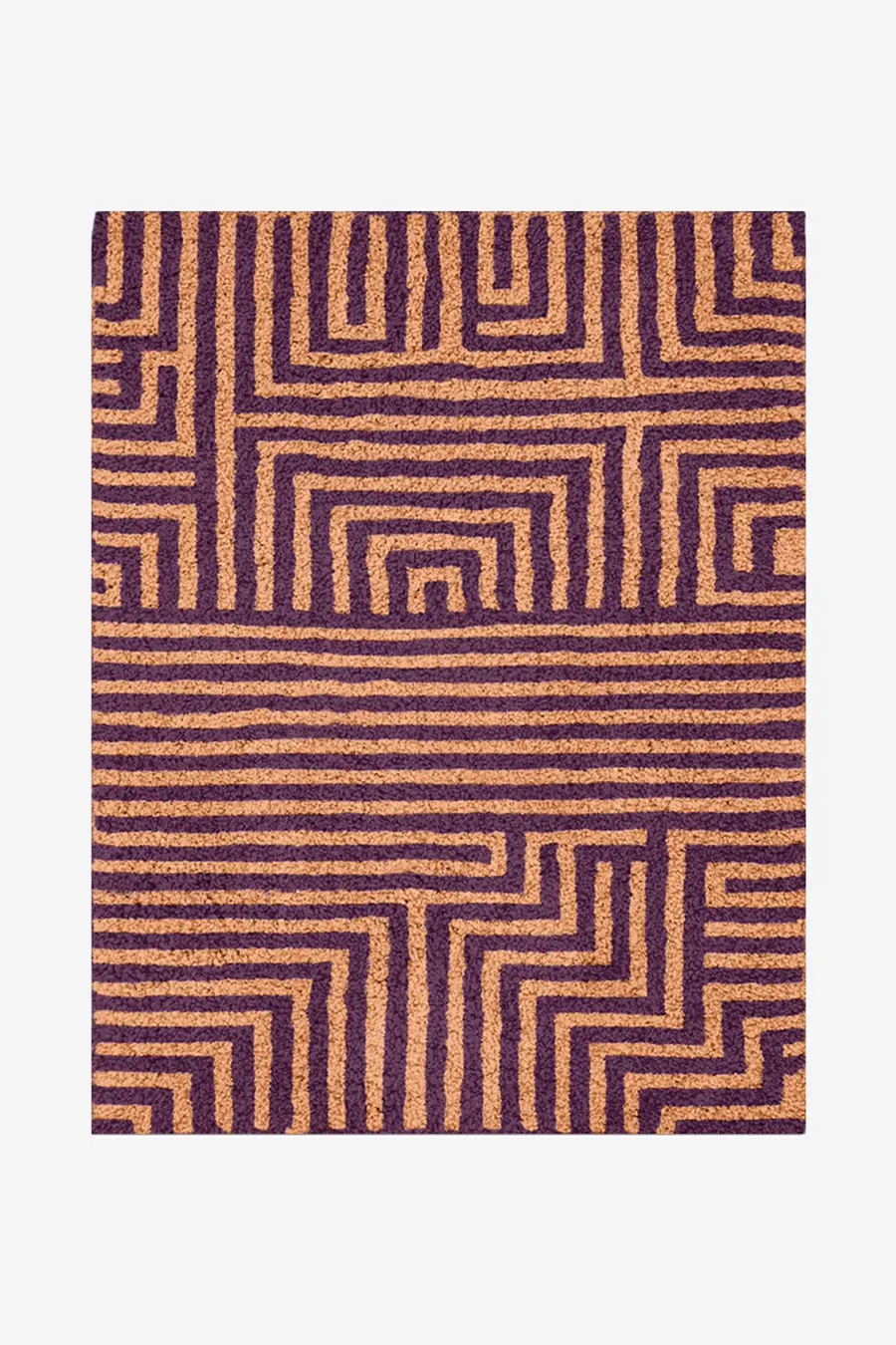 Customizable Maze Shag Wool Rug