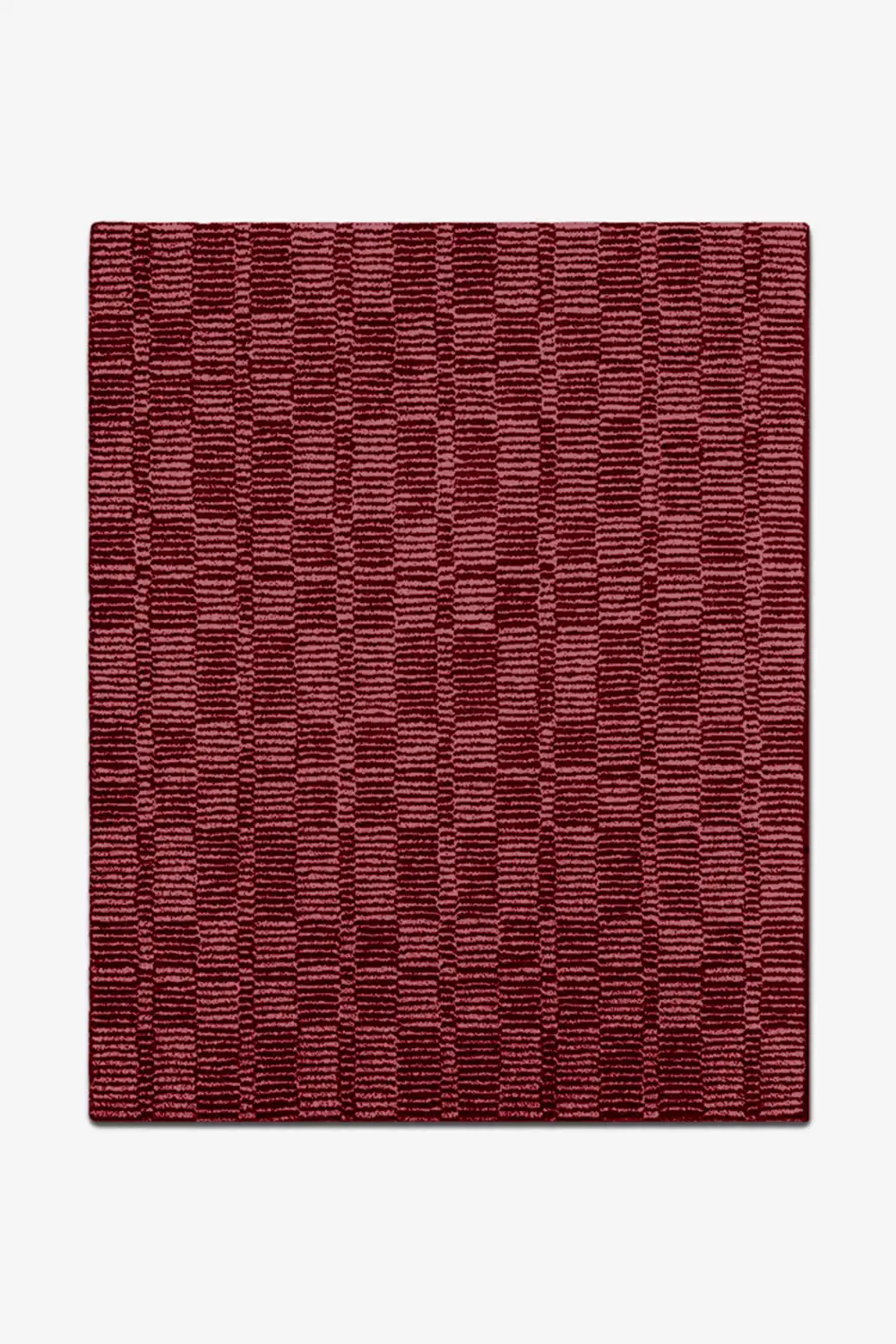 Red patterned rug on a white background