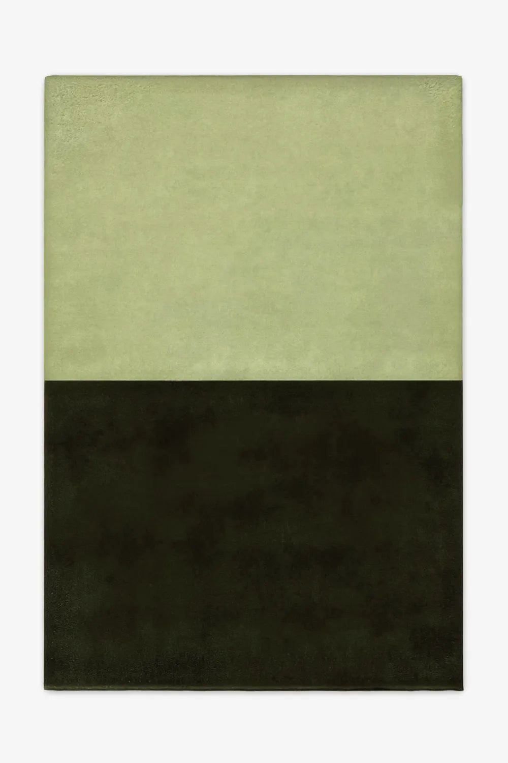 8x10 green rug in two tone design of olive and forest tufted wool for modern earthy interiors