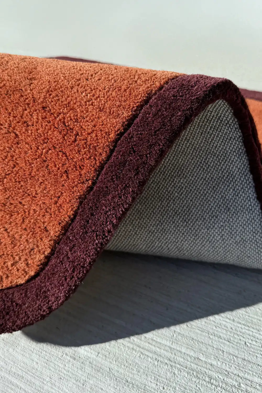 Contour Edge Square Hand Tufted Wool Rug