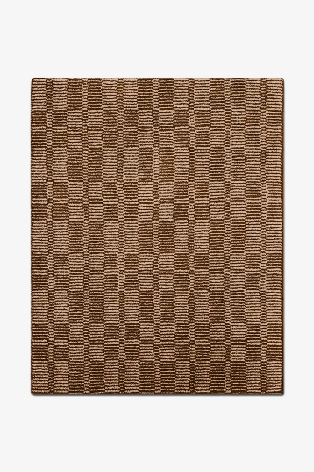 Brown textured rug on a white background