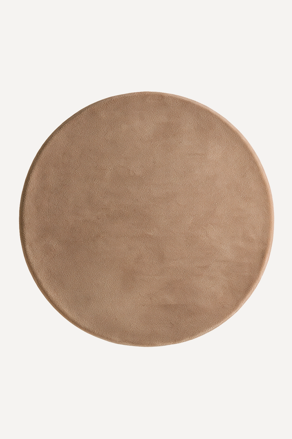 Solid Color Round Hand-Tufted New Zealand Wool Rug