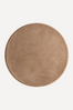 Light Brown Round Hand-Tufted Wool Rug