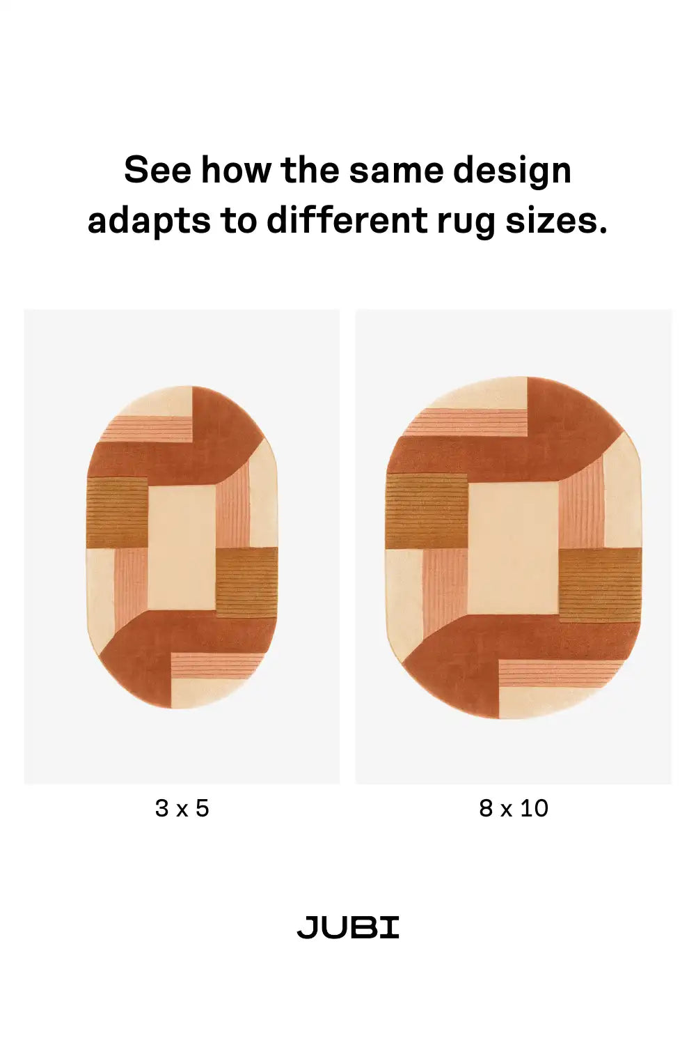 Neutral Mosaic Oval Hand Tufted Wool Rug