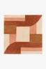 Neutral Mosaic Square Hand-Tufted Wool Rug