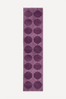 Purple Octagon Link Hand-Knotted Wool Runner Rug