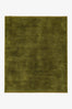 Olive Green Hand-Knotted Wool Rug