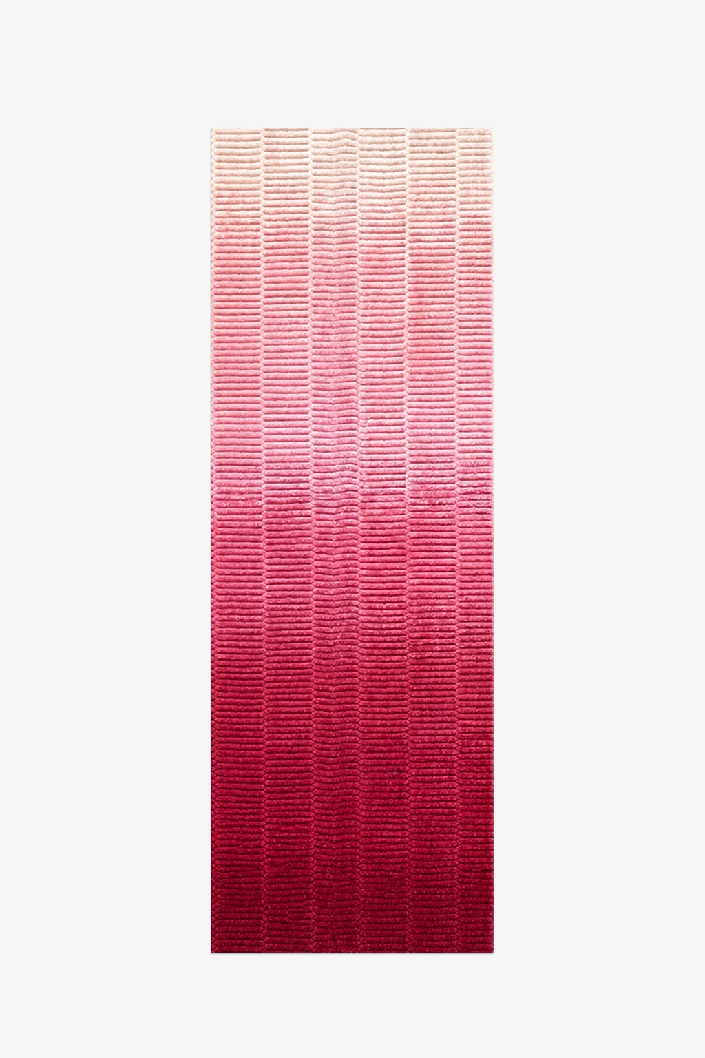 pink ombre runner rug in hand-loomed wool