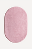Light Pink Oval Hand-Tufted Wool Rug