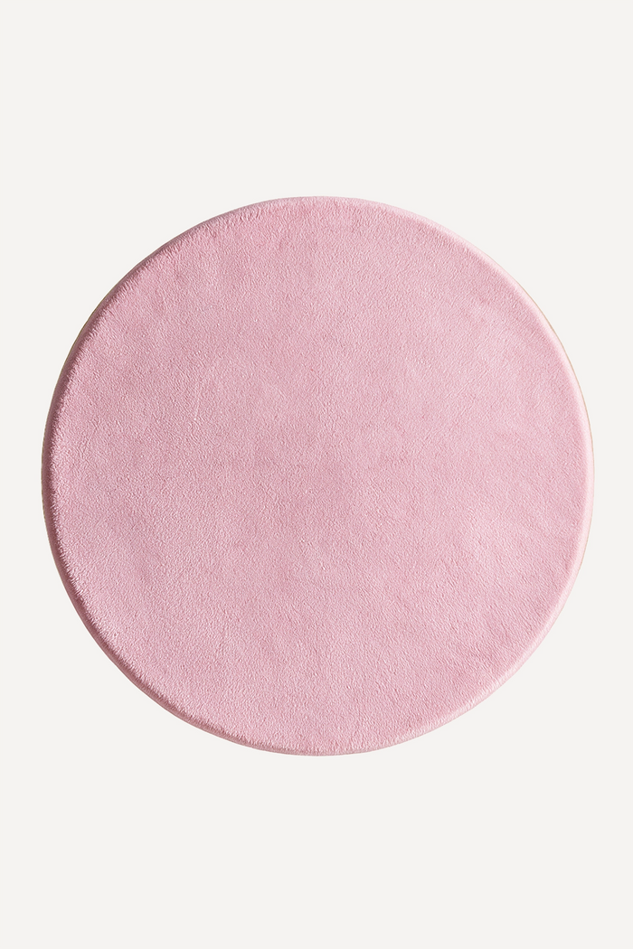 Light Pink Round Hand-Tufted New Zealand Wool Rug