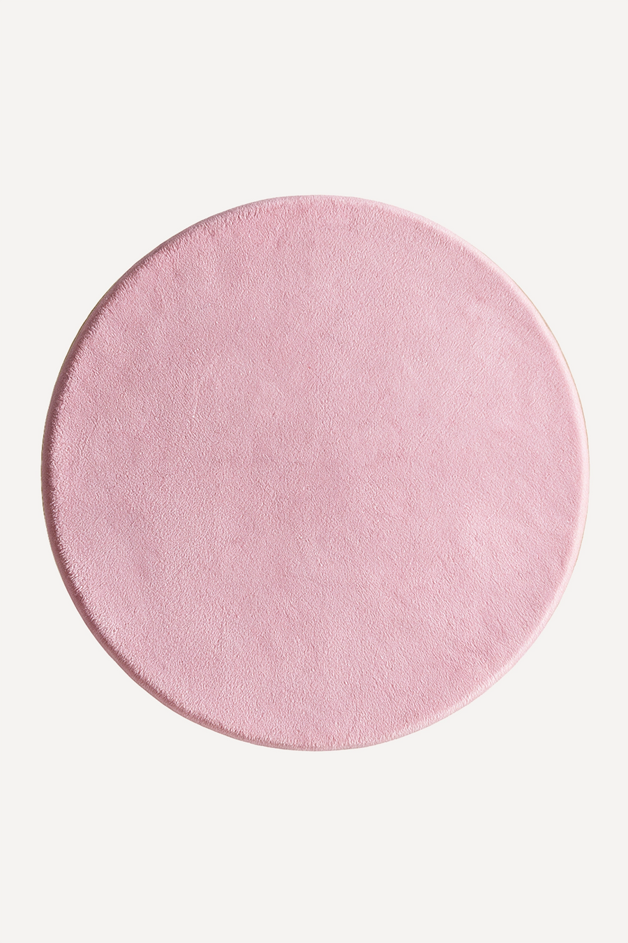 Light Pink Round Hand-Tufted New Zealand Wool Rug