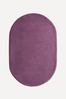 Plum Oval Hand-Tufted Wool Rug