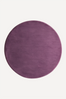 Plum Round Hand-Tufted Wool Rug