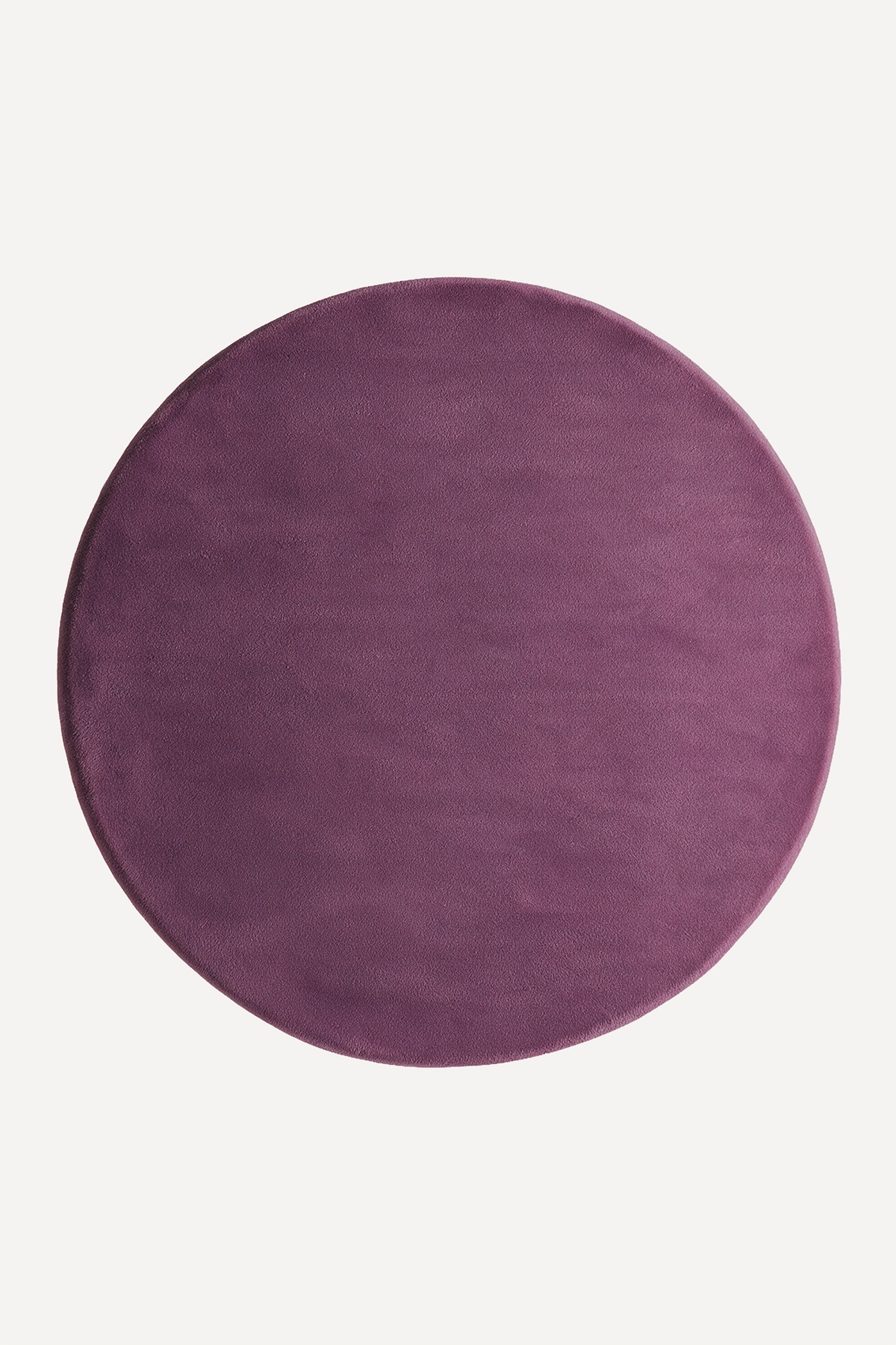 Solid Color Round Hand-Tufted New Zealand Wool Rug