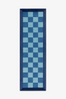 Deepwater Check Hand-Tufted Wool Runner Rug