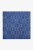Breakline Blue Square Hand Tufted Wool Rug