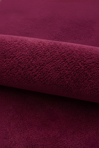 Burgundy Oval Hand-Tufted Wool Rug