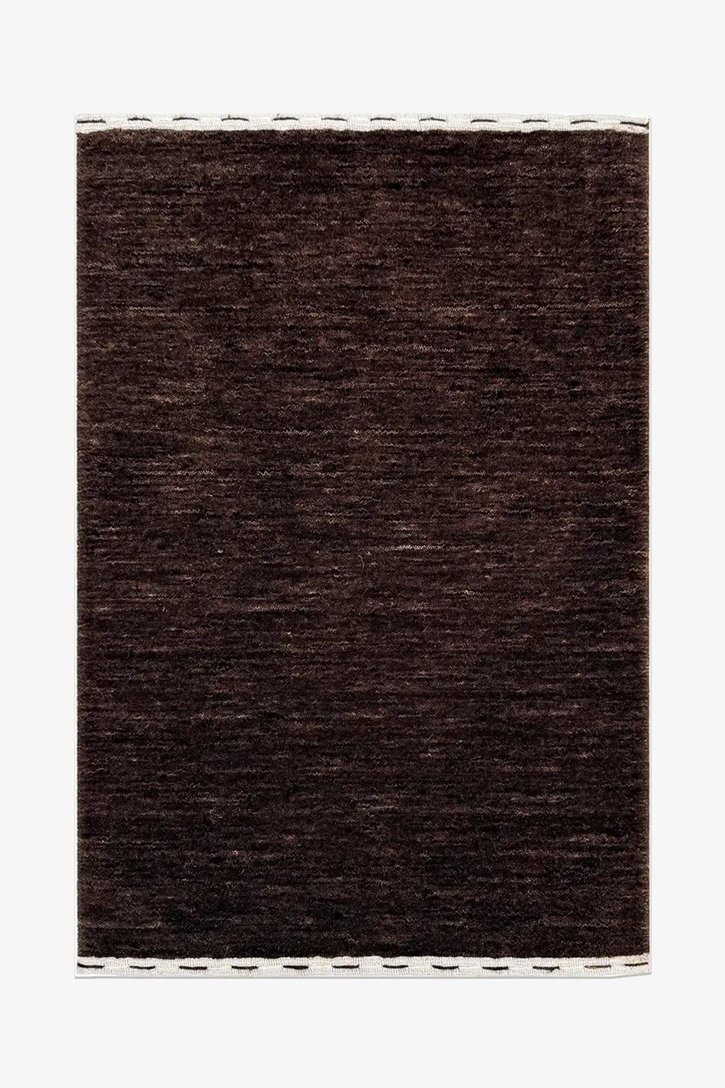 dark brown area rug hand-loomed wool