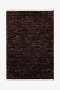 dark brown area rug hand-loomed wool