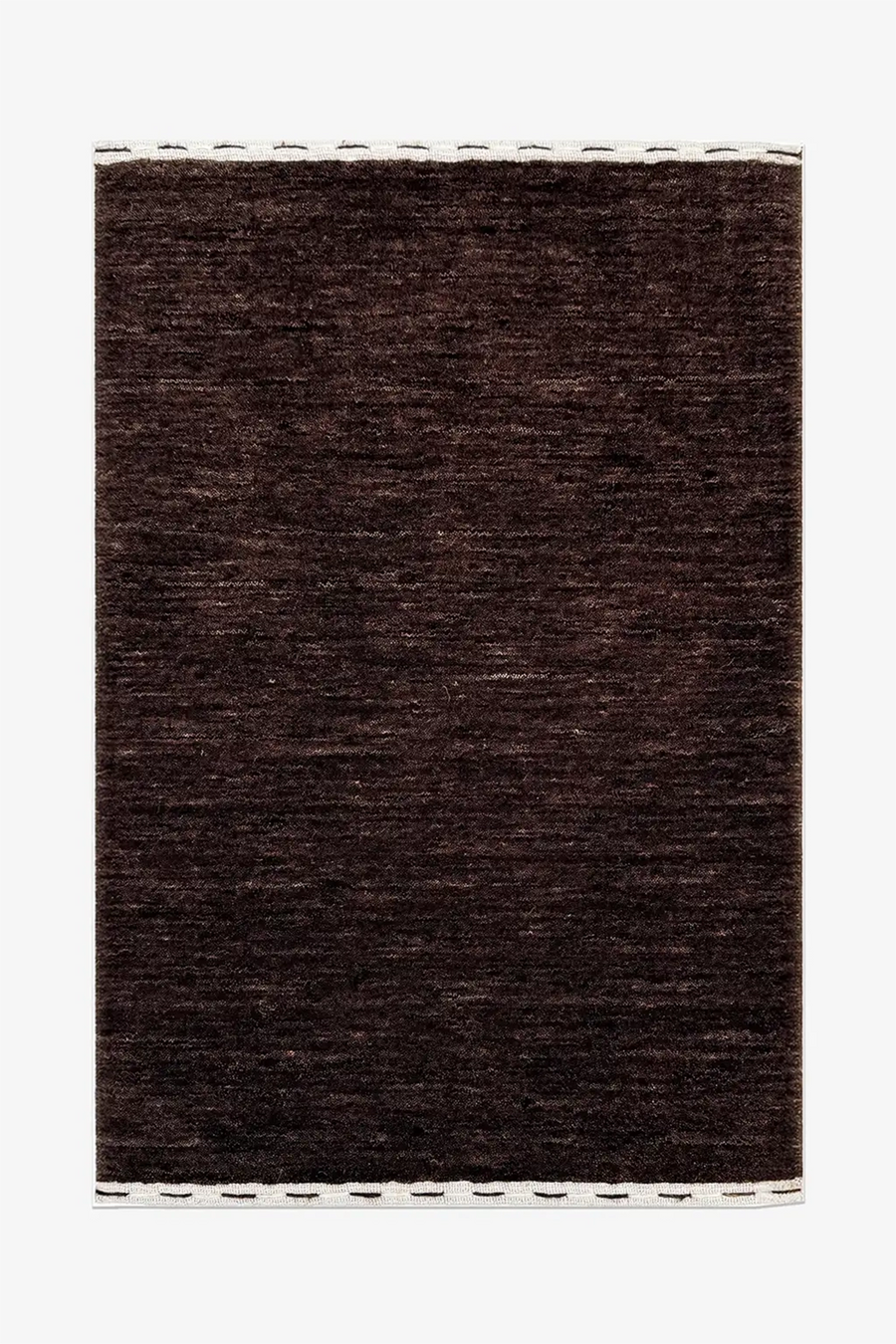 dark brown area rug hand-loomed wool