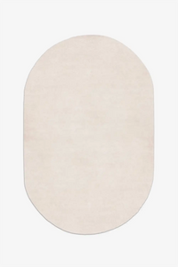 off white cream oval rug on a white background