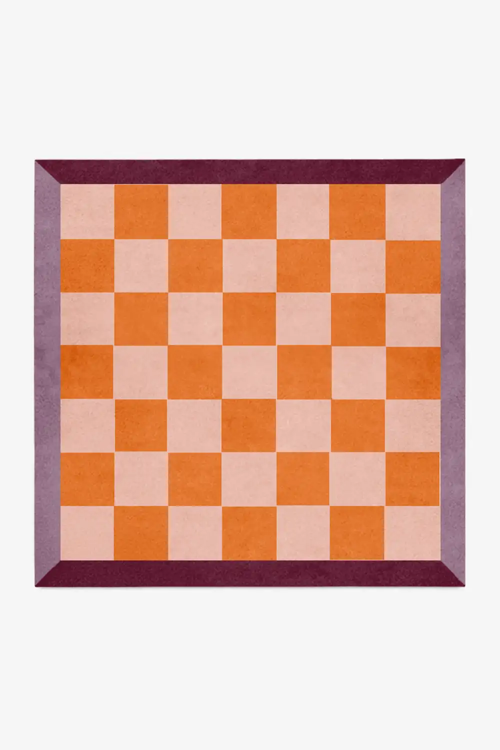custom tufted rug square checkered pattern with border