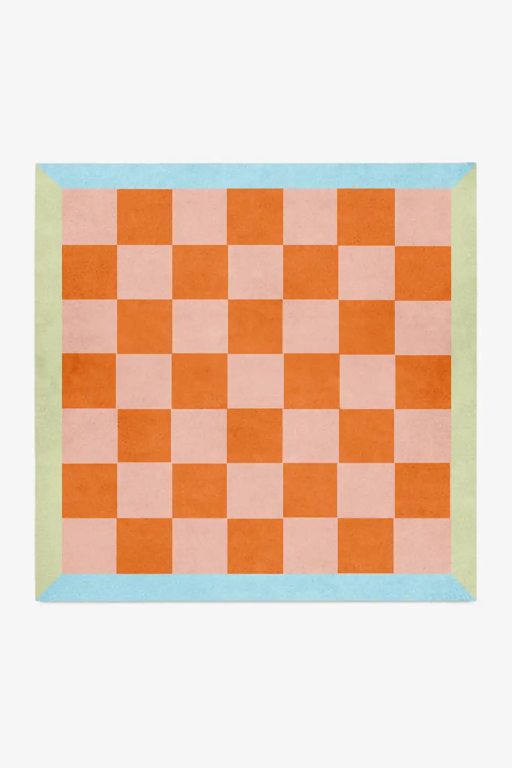 custom size wool rugs checkerboard multicolor design