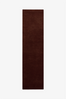Chocolate Brown Hand-Tufted Wool Runner Rug