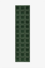 Boxstep Fine Grid Hand-Knotted Wool Runner Rug