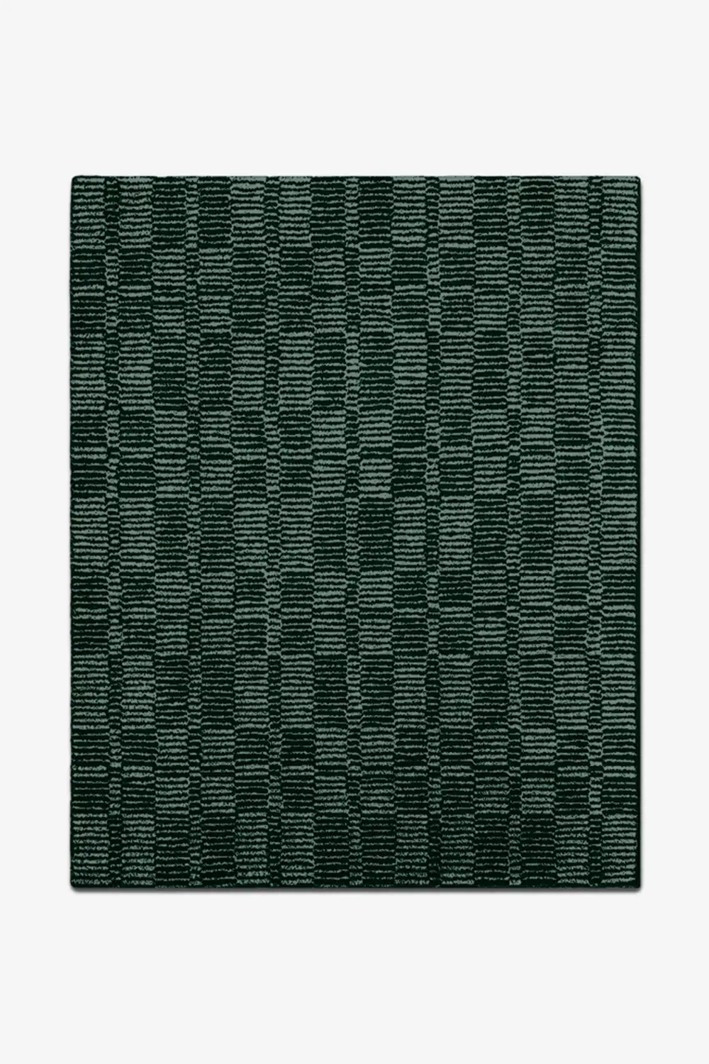 Dark green textured rug on a white background