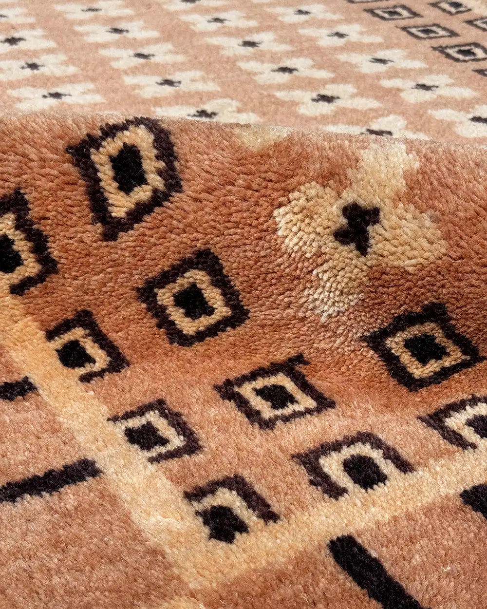 Jubi Brown Octagon Hand-Knotted Geometric Wool Rug Modern Rugs · Jubi Rugs