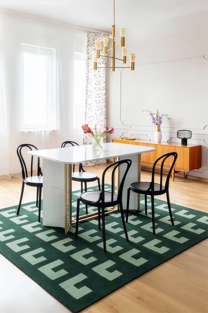 Jubi rug in a real home