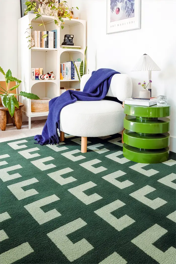 Jubi rug in a real home