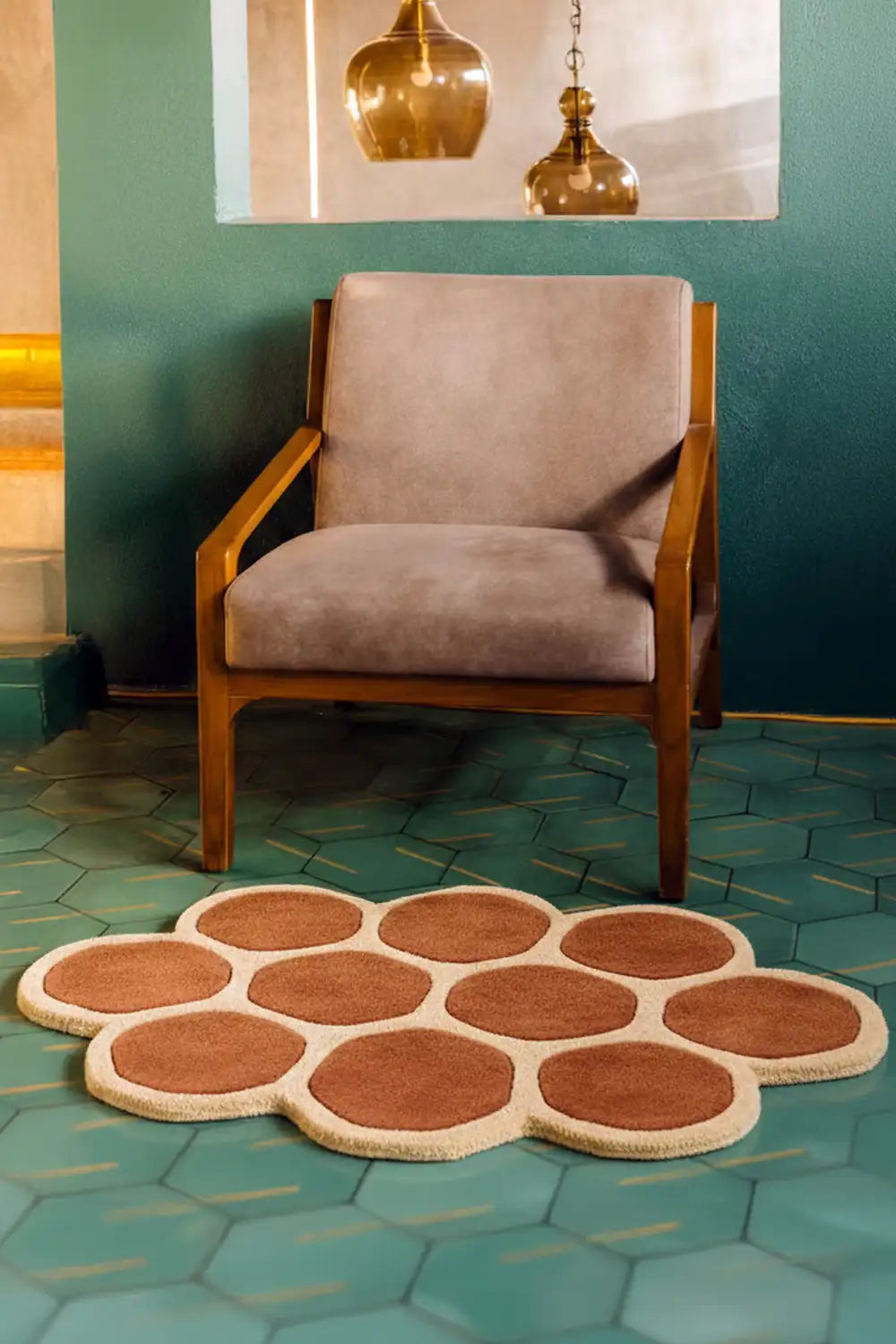 Honeycomb Hand Tufted Wool Rug