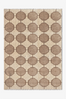 Ivory Octagon Link Hand-Knotted Wool Rug